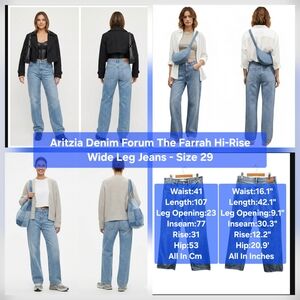 Aritzia Denim Forum The Farrah Hi-Rise Wide Leg Jeans Size 29